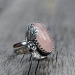 Retro Rose Pink Kristall Ring