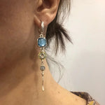 Ohrringe Kreuz aus Blaustein