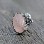 Retro Rose Pink Kristall Ring