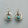 Boho-Ohrringe mit türkisfarbenen Steinen in Silber