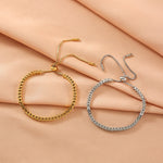 Verstellbares Gold- und Silberarmband