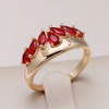 Elegante Rote Kristalle Ring