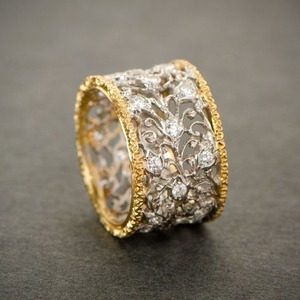 Vintage Zirkonia Efeu Ring