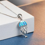 Medusa-Halskette aus Opal und Silber mit Zirkonia